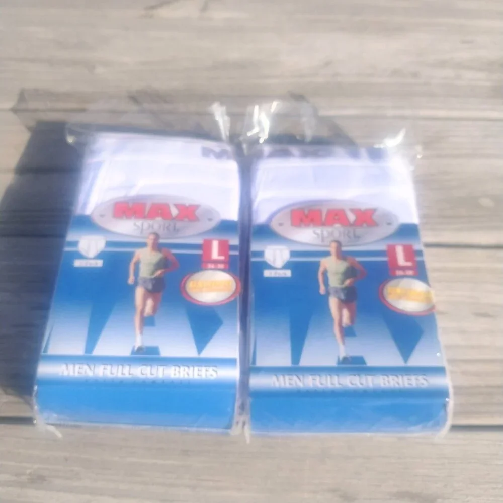 2 X Men's Max Sport 3 pk Full Cut Briefs Sz Large - Picture 2 of 10
